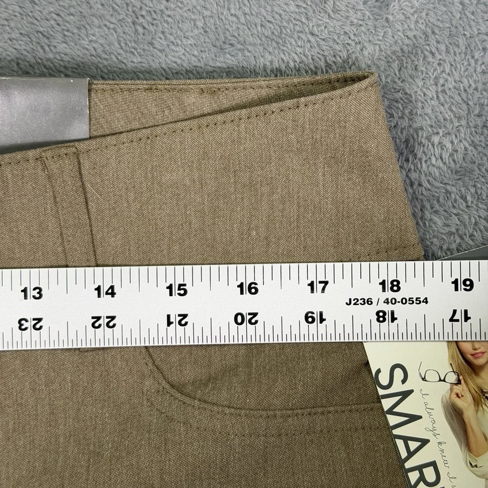 New Maurices Dress Pants Womens 11/12 Brown Smart Capri Business Casual Stretch